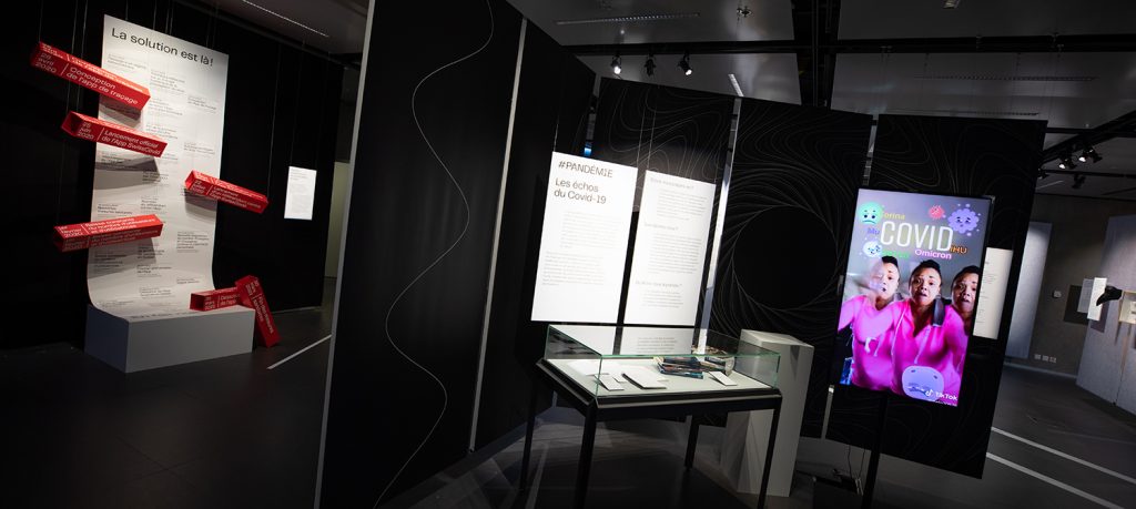 Salle de l’exposition Échos de la pandémie